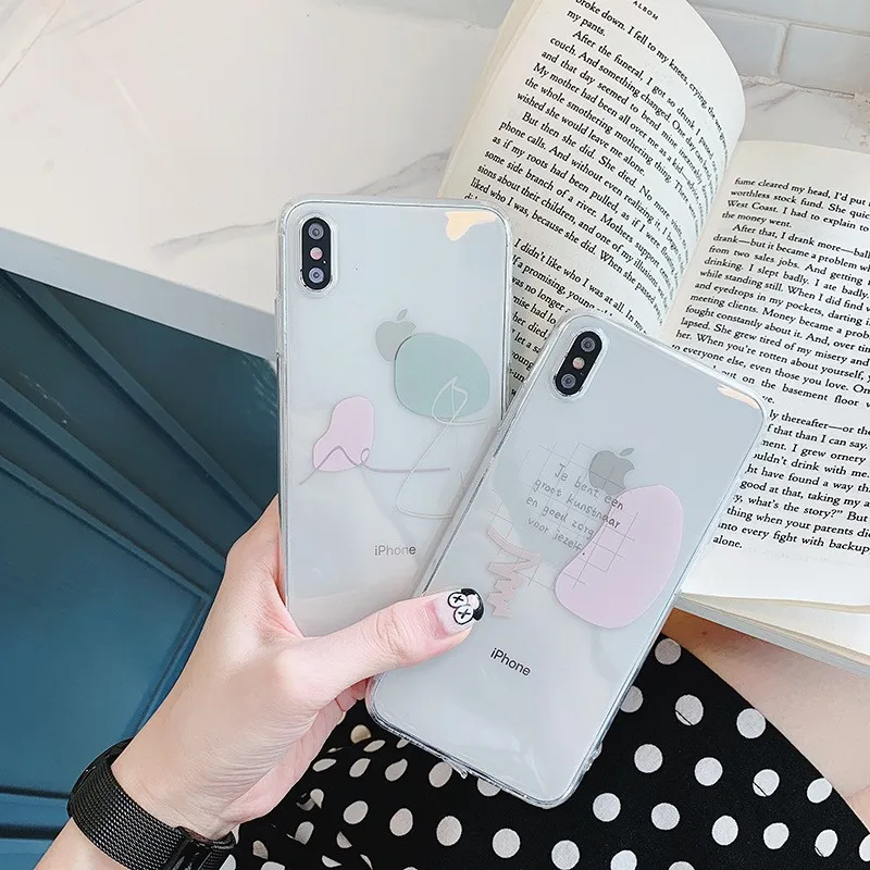 

For Iphone 7 8 Plus 6s Geometric Pattern Phone Case For IPhone X XS 7 8 Plus 6 6S Soft And Transparent TPU Cover Case