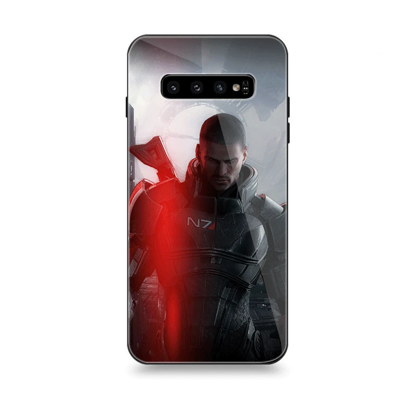 Чехол для телефона Стекло для samsung A10 A20 A30 A40 A50 A60 A70 S7 край S8 S9 S10 плюс Чехол N7 Mass Effect