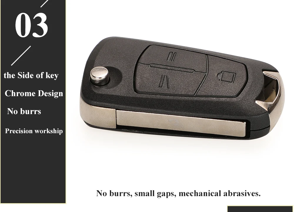Keyforkess Flip 3 pulsanti telecomando portachiavi ASK 315MHz PCF7946 per Vauxhall/Opel Vectra C, Signum 2003-2007 Uncut HU43/HU100 - Hcbdd7a4466984b8a840dcc4a251606deQ