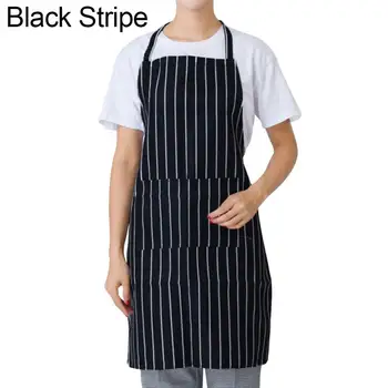 

70x57cm Kitchen BBQ Striped Plaid Long Aprons for Woman Waist Apron with Pocket Catering Chef Waiter Apron Barbecue Kitchen Tool