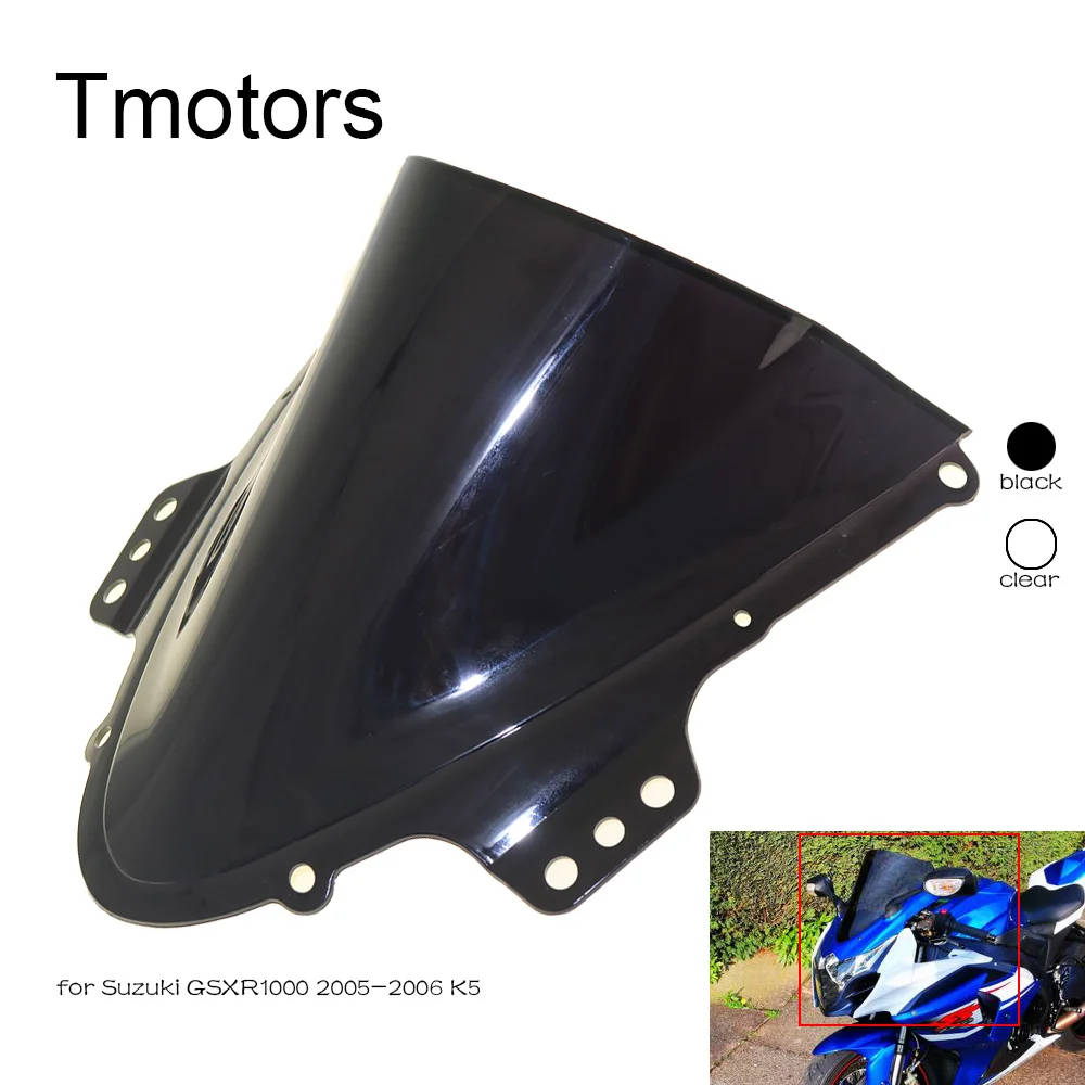 Double Bubble Windshield WindScreen Clear Fit 2005-2006 SUZUKI GSXR 1000 K6 K6