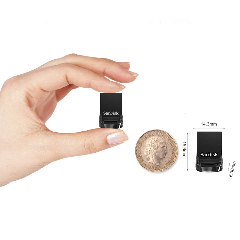 SanDisk ULTRA FIT USB 3.1 FLASH DRIVE CZ430 128Gb 64Gb read speed up to 130MB/s 32Gb 16Gb Pendrive 3.1 Flash Drive memory stick