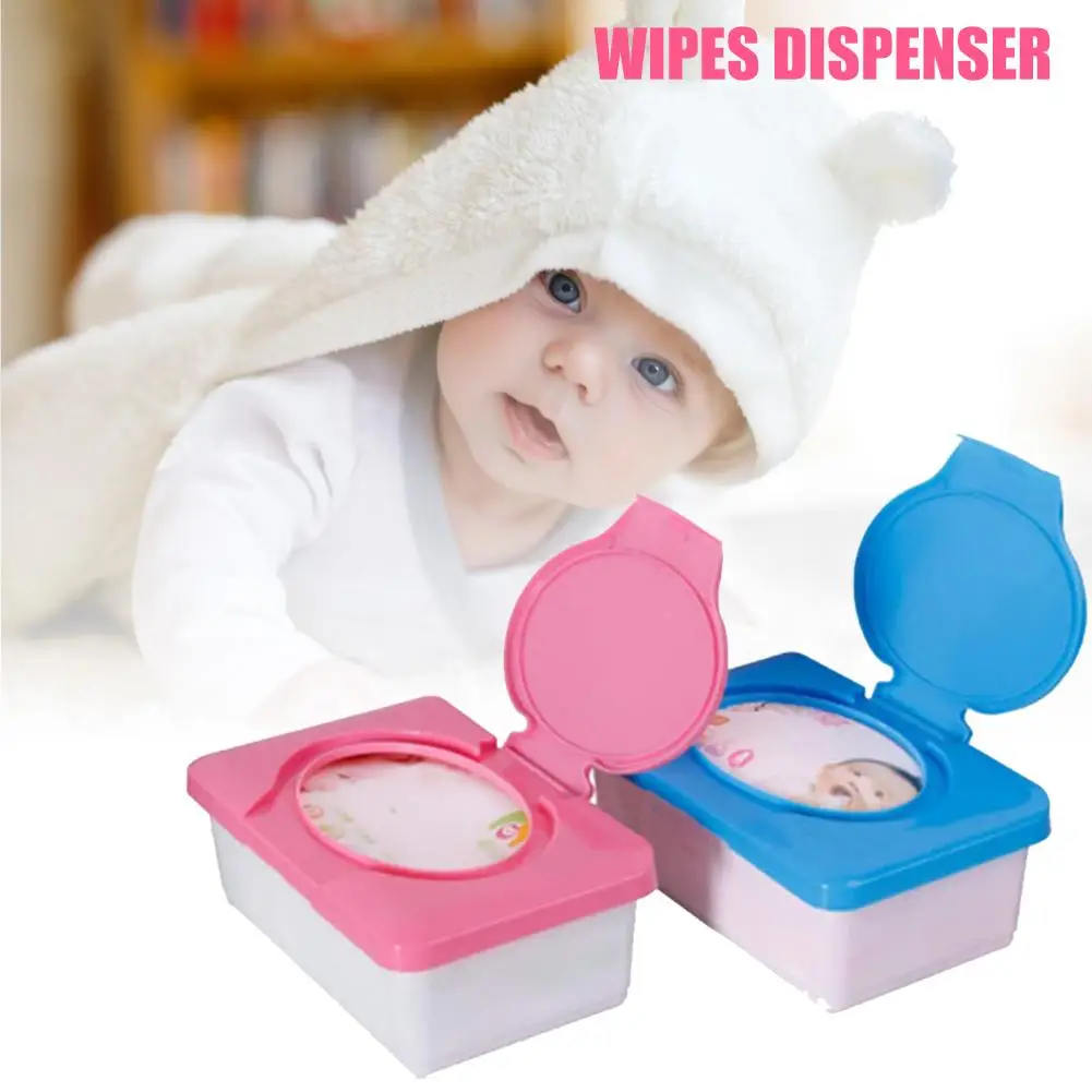 Alipis Dispensador de toallitas húmedas para bebé, 2 unidades, caja de  almacenamiento de pañuelos, contenedor portátil para toallitas húmedas para