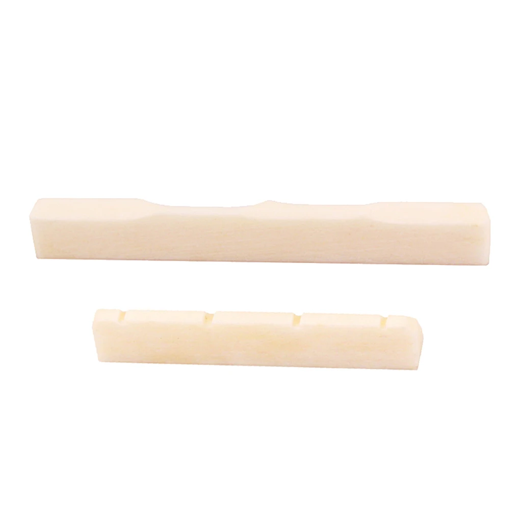 

Durable Cattle Bone Saddle Nut 35/53mm for Acoustic Guitar Ukulele Uke