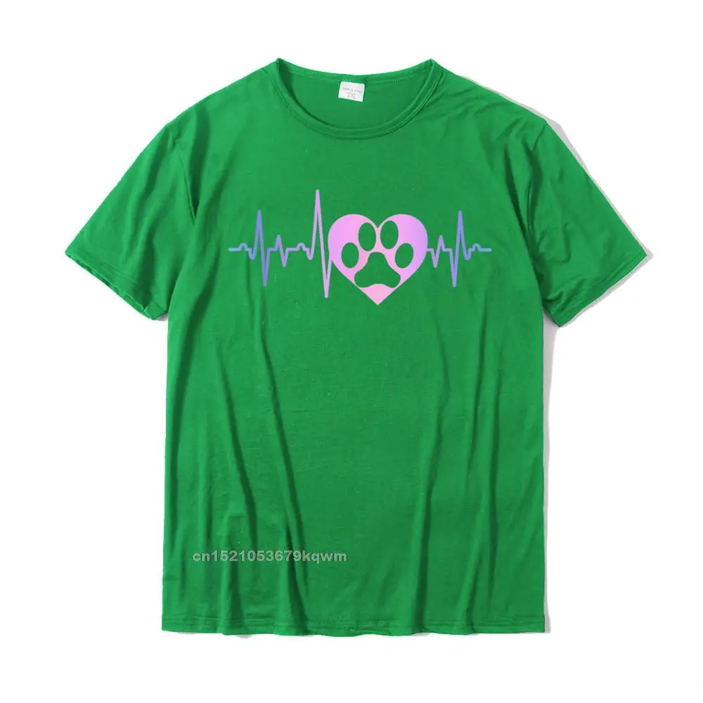 Men Tshirts Leisure Comics Tops Shirt 100% Cotton Round Collar Short Sleeve Personalized T Shirt ostern Day Wholesale Dog Paw Print Heartbeat EKG Women Girls Mom Puppy Lover Gift T-Shirt__5124 green
