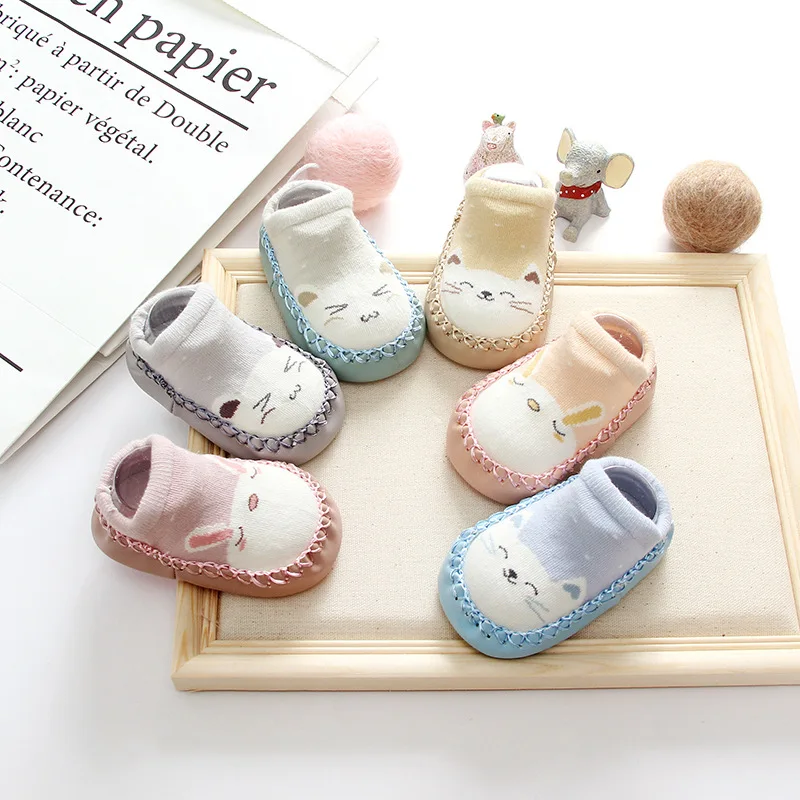 

Spring Baby Infant Men And Women Socks Floor Socks Spring And Summer Spring One Size All Seasons Month Anti-slip Toddler Shoes