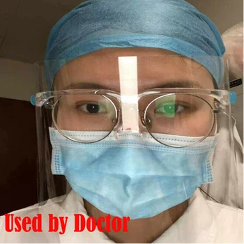 

Safety Face Shield Detachable With 4 Plastic Clear Protective Visor Anti-fog Outdoor Personal Protection Equipment