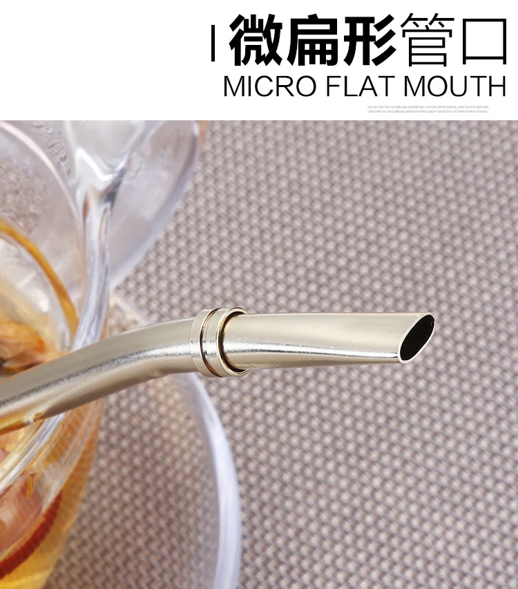 Creative 304 Stainless Steel Korean Style Hot Drinks Straw Environmentally Friendly xi guan shao Manufacturers Bar Restaurant KT