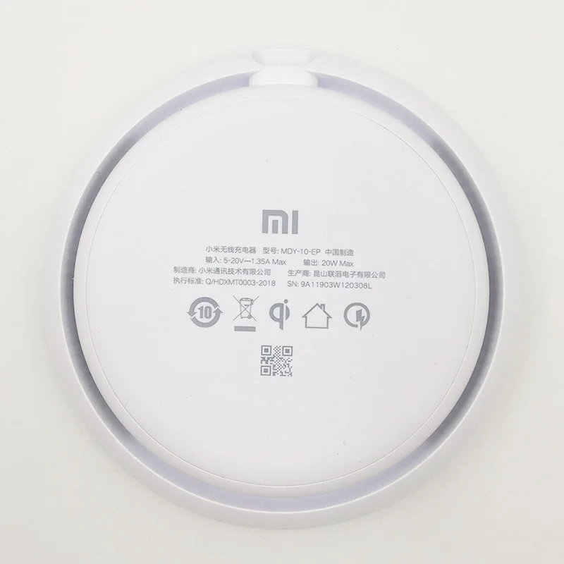 Оригинальное Беспроводное зарядное устройство XIAOMI 20 Вт Qi для быстрой зарядки Xiaomi 9 Pro 5G Mix 2s Mix 3 samsung Note 10 5G Plus iPhone 8 X XS