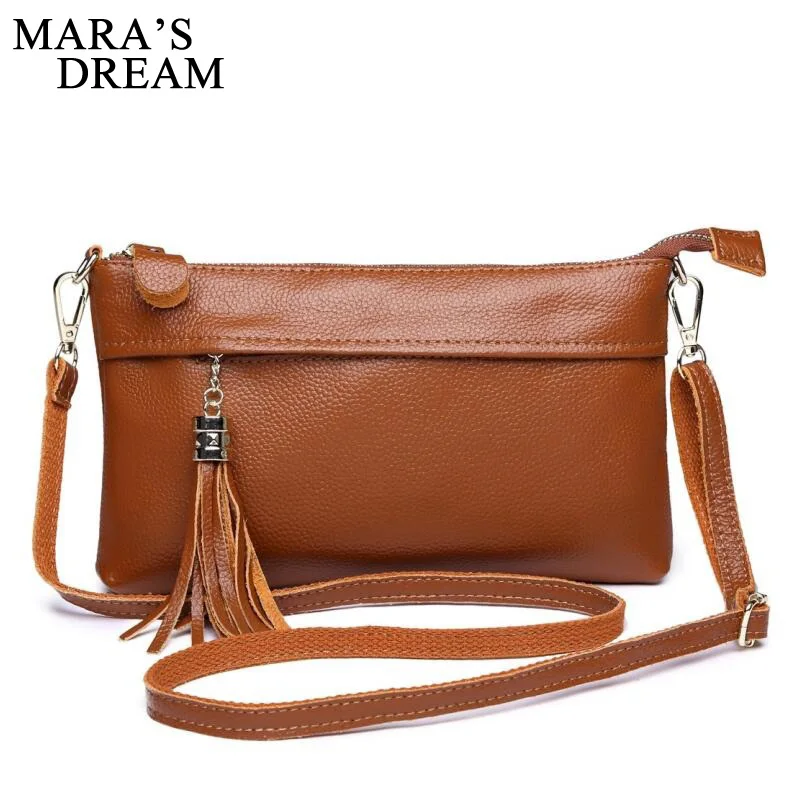 Mara's Dream New Solid Color Leather Ladies Messenger Bag Clutch Bag Evening Bag Casual Small Bag