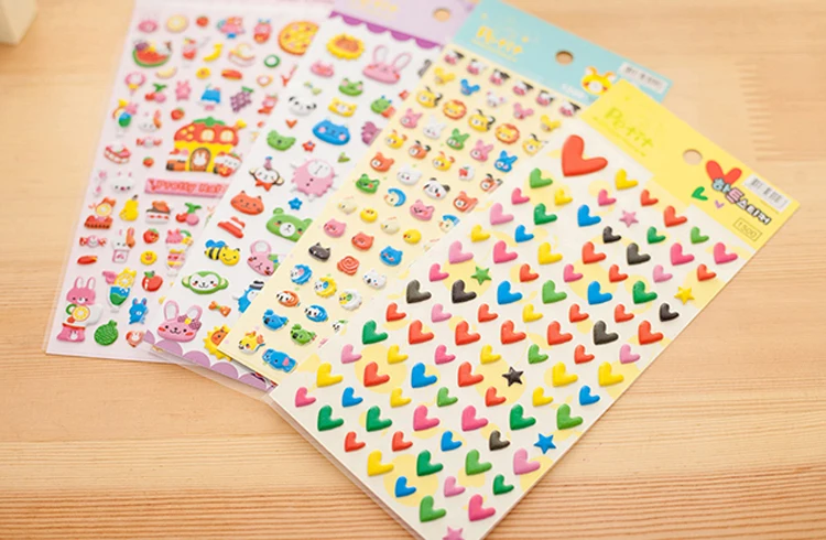10 шт./партия Kawaii 3D Bubble Kids sticker s ПВХ DIY стикер принцесса автомобиль Девочки Мальчики Дети Подарки дневник в стиле Скрапбукинг
