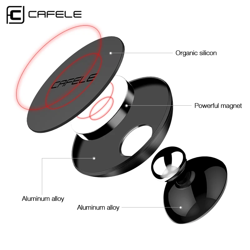 CAFELE магнитный автомобильный держатель для телефона для iPhone XR X huawei Xiaomi Redmi samsung 360 Вращающийся Универсальный держатель для мобильного телефона