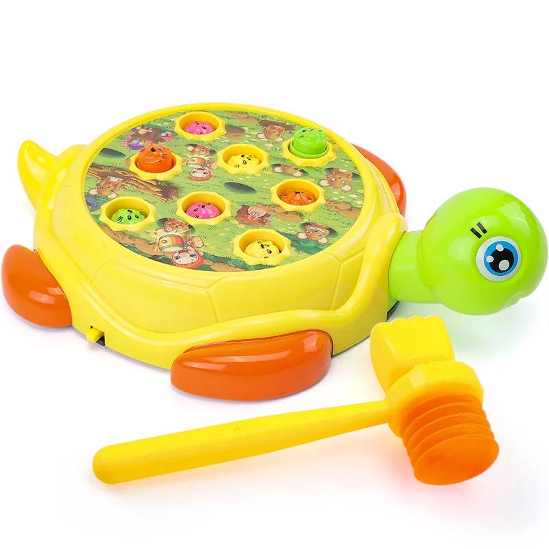 

CHILDREN'S Toy Electric Turtle Play Hamster Large Size Fruit Worm Pound Game Console with Music Baby Educational 1-3 Years Old