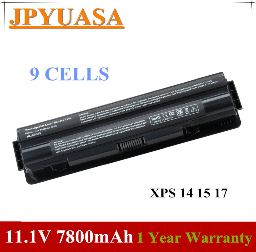 

7XINbox 11.1V J70W7 JWPHF R795X 0J70W7 312-1123 Battery For Dell XPS 14 15 17 L401X L501X L502X L521x 17 L701X 15-1591 312-1123