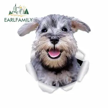 

EARLFAMILY 13cm x 12.1cm For Schnauzer Dog Car Stickers Waterproof Decal Vinyl Material Scratch-Proof Suitable for SUV Decor