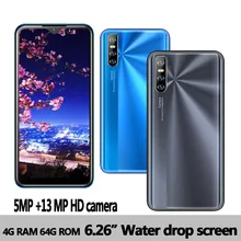 Globalne smartfony 10i 4G RAM 64G ROM czterordzeniowy 13MP Face ID odblokowany Android telefony komórkowe Celulars ekran kropli wody 6.26 Cal