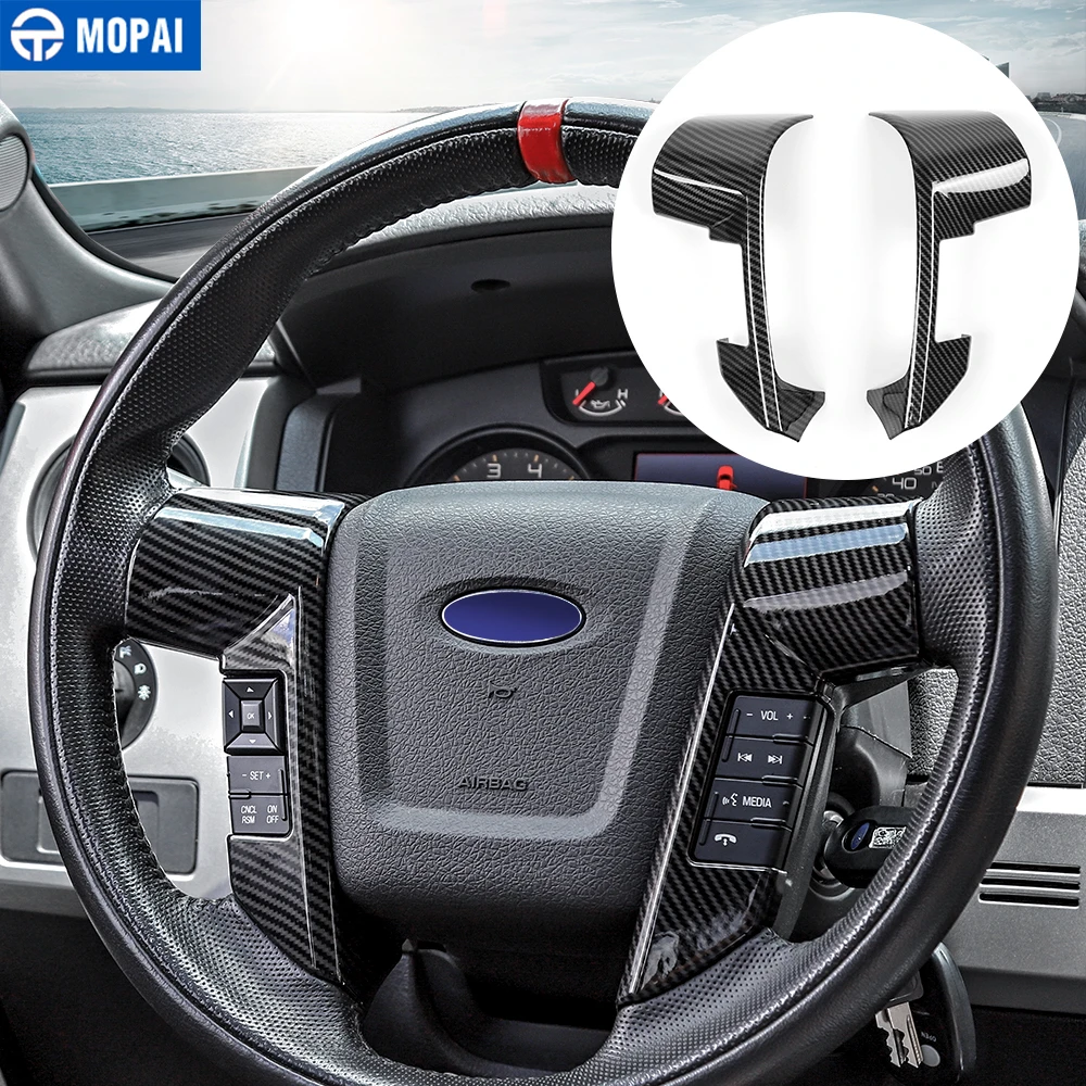 MOAPI внутренние молдинги для Ford F150 2009+ Автомобильный руль декоративная крышка для Ford F150 Raptor 2009- автомобильные аксессуары