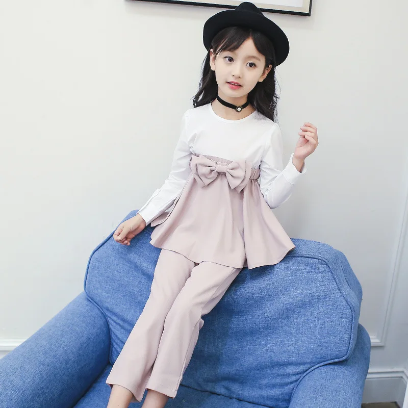 

Girls Autumn Clothing Set 2018 New Style Middle And Large CHILDREN'S Garment Korean-style Two-Piece Set Little Girl Summer And A