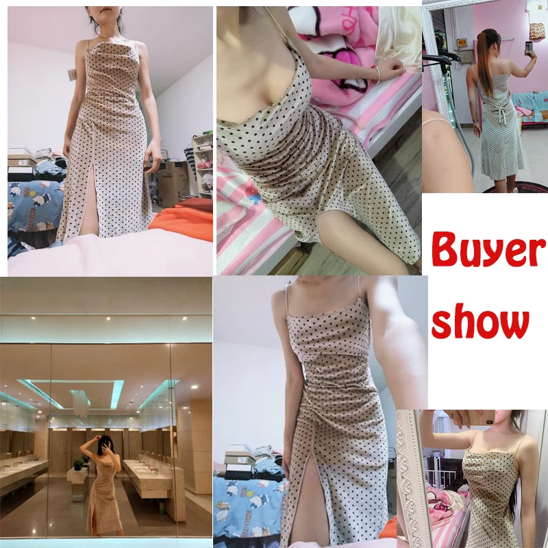 Новое модное женское платье в горошек бархатное тонкое сексуальное длинное