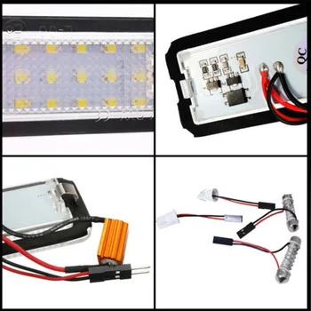 

For Fiat 500 LED License Plate Lights 12V Vehicle Rear Error-free Set Kit