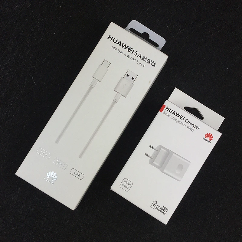 Зарядное устройство huawei,, 40 Вт, ЕС, быстрая зарядка, адаптер питания, 5А, USB type c, кабель для передачи данных для nova 5 5t pro mate 30 pro p20 p30 pro