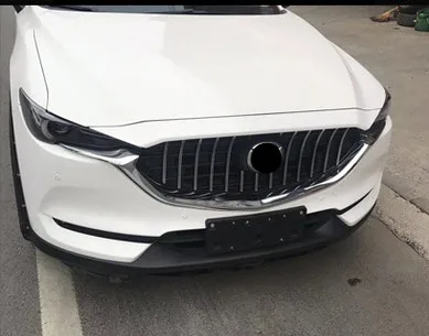 Одна пара глянцевая черная GT Алмазная стильная глянцевая черная Решетка переднего бампера для Мазда CX-8 сотовая сетка для гриля