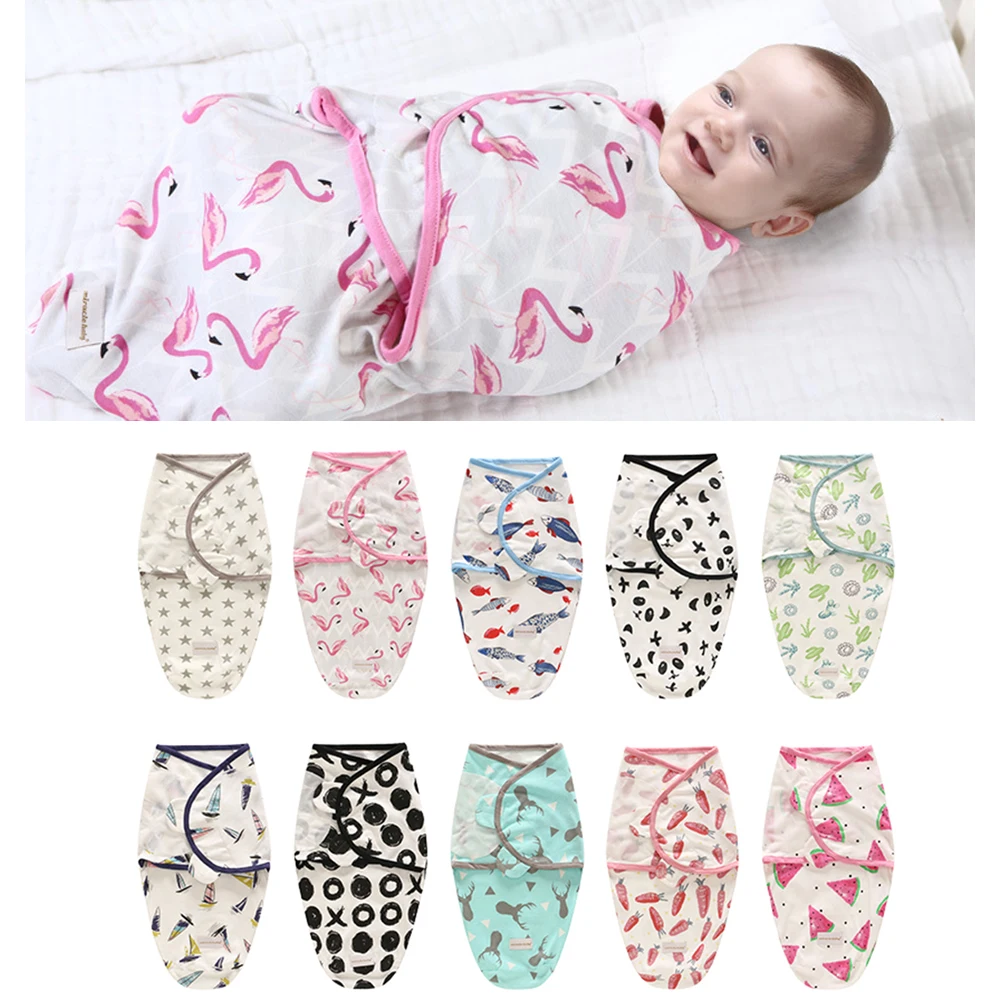 

CYSINCOS Newborn Baby Sleeping Bag Cotton Stroller Swaddle Blanket Manta Infant Summer Spring Soft Flower Wrap Sleepsack Bedding