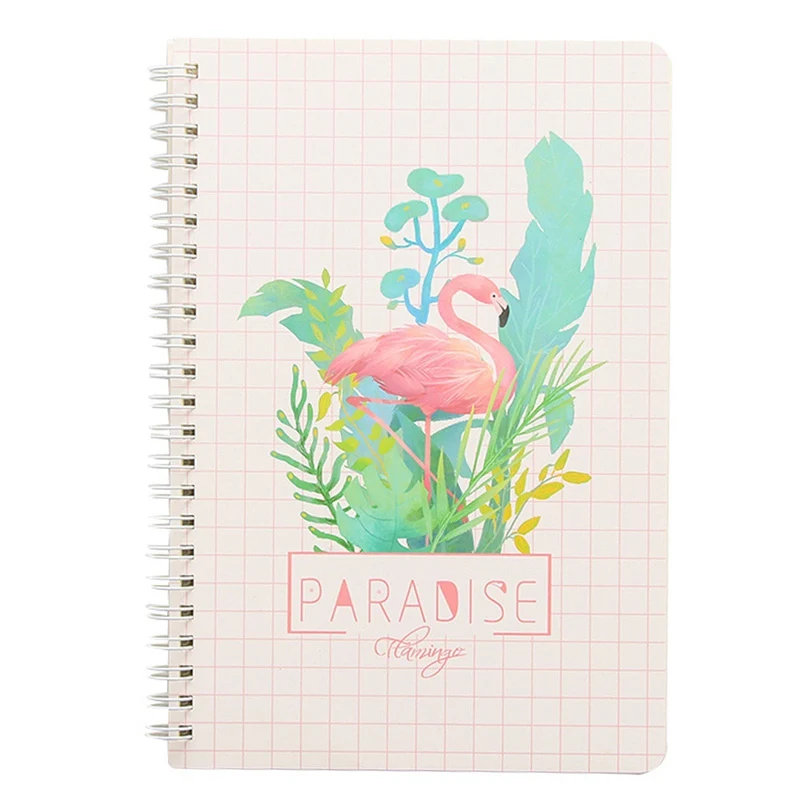 

Creative Kawaii Stationery Flamingo Notebook A5 Note Book Small Fresh Coil Manual Account Book Student Supplies