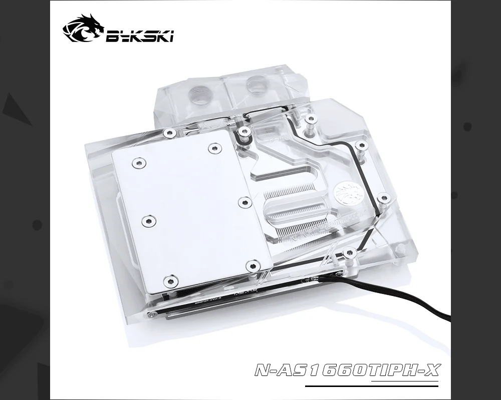 Bykski Full Cover Graphics Card Water Cooling Block, For Asus GTX 1660 Ti TUF/Phoinx, 2060 TUF Gaming, N-AS1660TIPH-X  