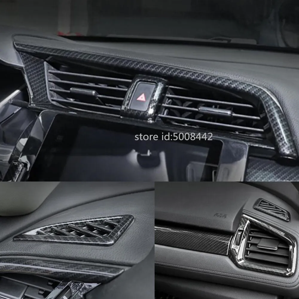 Для Honda civic 10th sedan отделка рамы автомобиля ABS матовый передний кондиционер на выходе вентиляционное отверстие