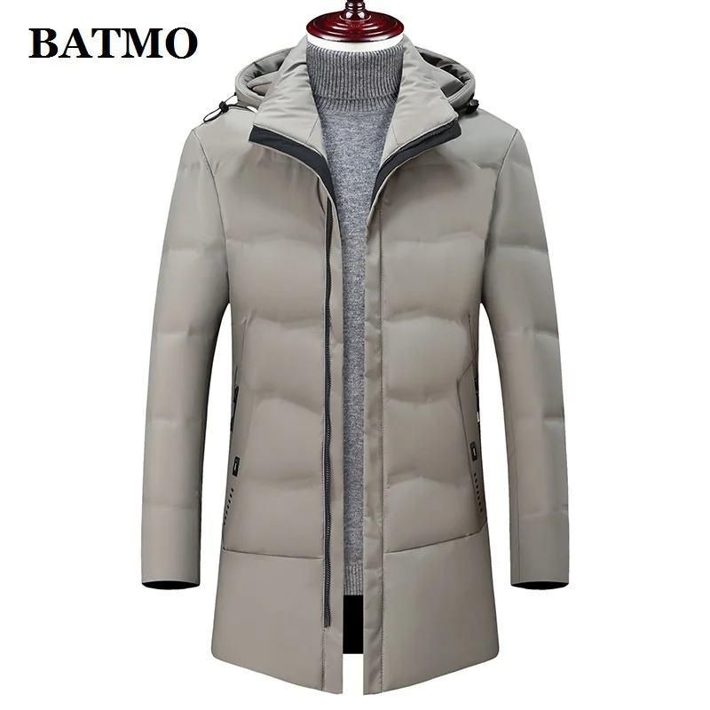 BATMO, Новое поступление, зимние куртки высокого качества, 80% утиный пух, мужские куртки с капюшоном, мужские теплые пальто, большие размеры, M-7XL, 2095