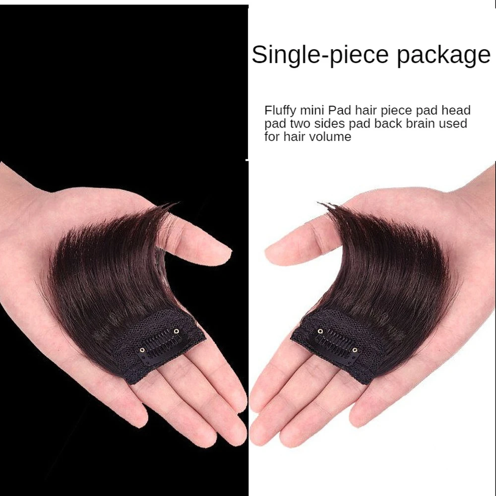 Hair Bun Clip False Bangs Synthetic Pads In One Piece Invisable Seamless Lining of Natural Cover Top Hairpiece Accessories Tools