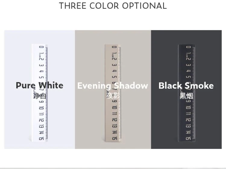 3 цвета Xiaomi Youpin Nusign линейка двухсторонняя числовая 15 см обучающая помощь Линейка Канцелярские Принадлежности для студентов креативный простой