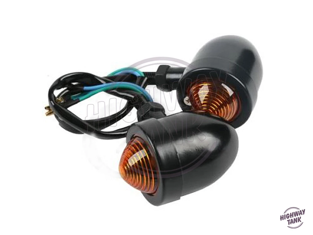 

Black Motorcycle Mini Turn Signal Light case for Harley Bobber Chopper Cruiser Panhead