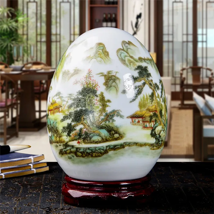 Современный стиль Цзиндэчжэнь керамическое счастливое яйцо семья Роза яичная скорлупа преходящее яйцо Современное украшение для дома предметы интерьера