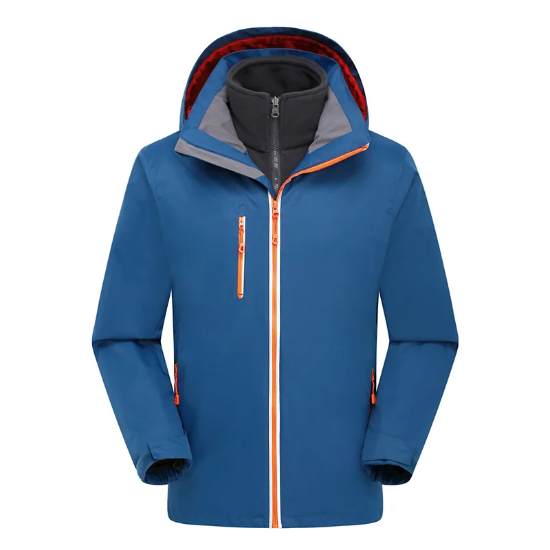 Мужская WO Мужская GORE-TEX куртка для улицы плюс бархатный комплект из двух предметов три в одном толстое теплое пальто для альпинизма на осень и зиму