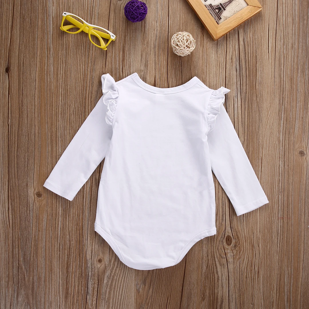 Pudcoco/осенняя одежда для маленьких девочек; Bebe; боди для девочек; комбинезон с длинными рукавами для новорожденных; комбинезон с рисунком Минни Маус и оборками