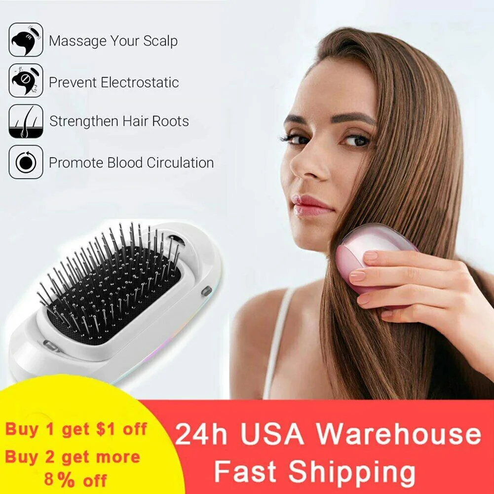 

Electric Ion Hair Brush Comb Brush Hair Modeling Styling Hairbrush Tool CD88