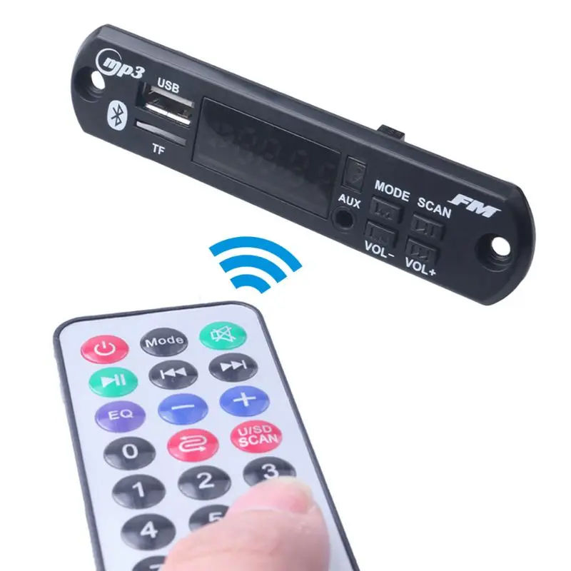 Автомобильный аудио USB TF модуль fm-радио беспроводной Bluetooth 5 в 12 В MP3 WMA декодер доска MP3-плеер с пультом дистанционного управления для автомобиля