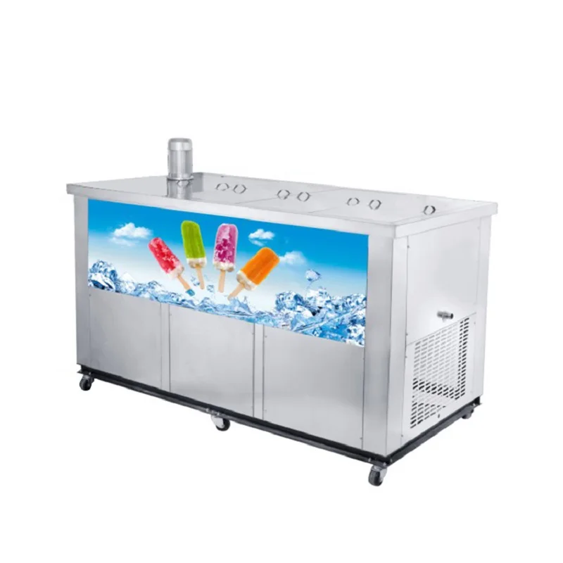 

Large capacity stainless steel ice popsicle stick 8 mould making machine hard ice cream lolly foulding equipment water cooling