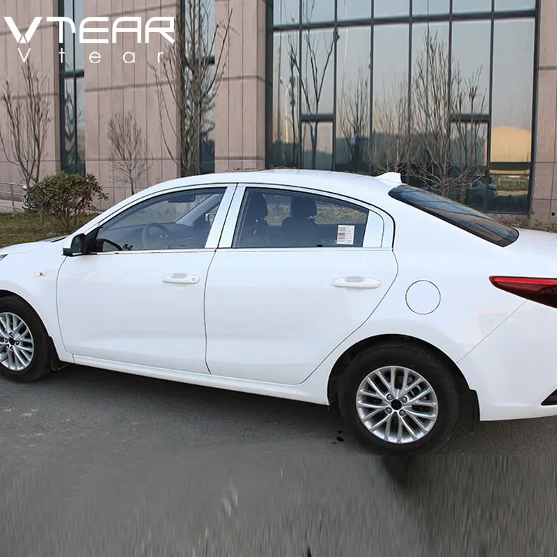 Vtear для киа рио 4 тюнинг Kia Rio аксессуары накладка на окно автомобиля хромированная