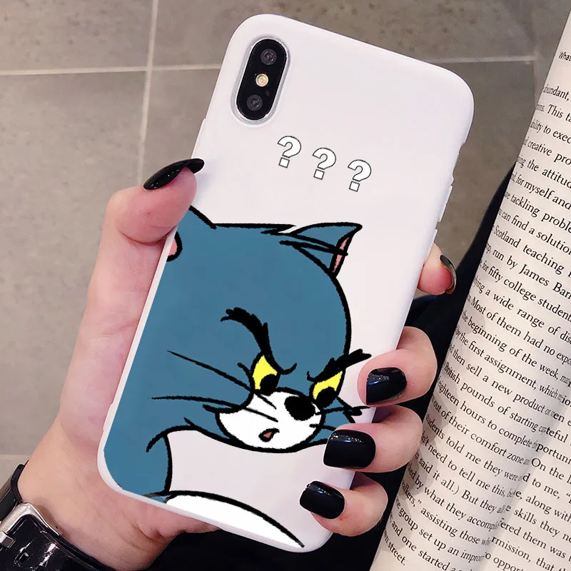 Чехол для телефона с рисунком Тома Джерри для XiaoMi RedMi Note 8 7 6 5 5A 4 4X K20 Pro матовый Силиконовый чехол s мягкая задняя крышка - Цвет: P1White