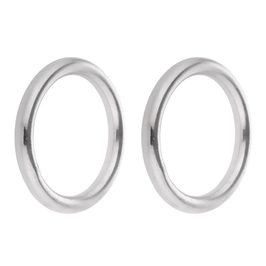 2pcs 304 Stainless Steel Strapping Welded O Rings 25mm 35mm 45mm 60mm Dia.
