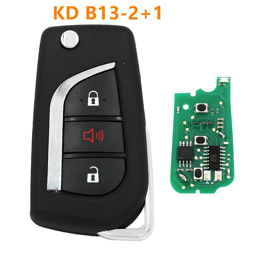 Универсальная 3 кнопки 2+ 1 кнопка дистанционного ключа KD B13 B13-2+ 1 для KD300 и KD900, чтобы произвести любую модель пульта дистанционного управления