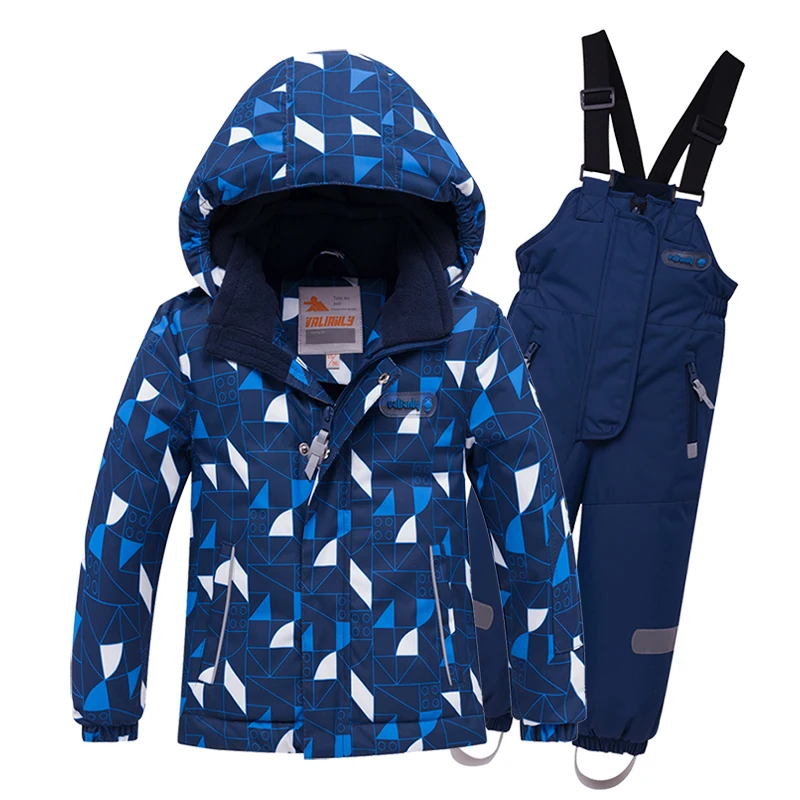 VALIANLY Winter Ski Suits Kids Snowsuit Boys Girls Ski Jacket Pants 2pieces Hooded Waterproof Windproof Snow Sets Outdoor