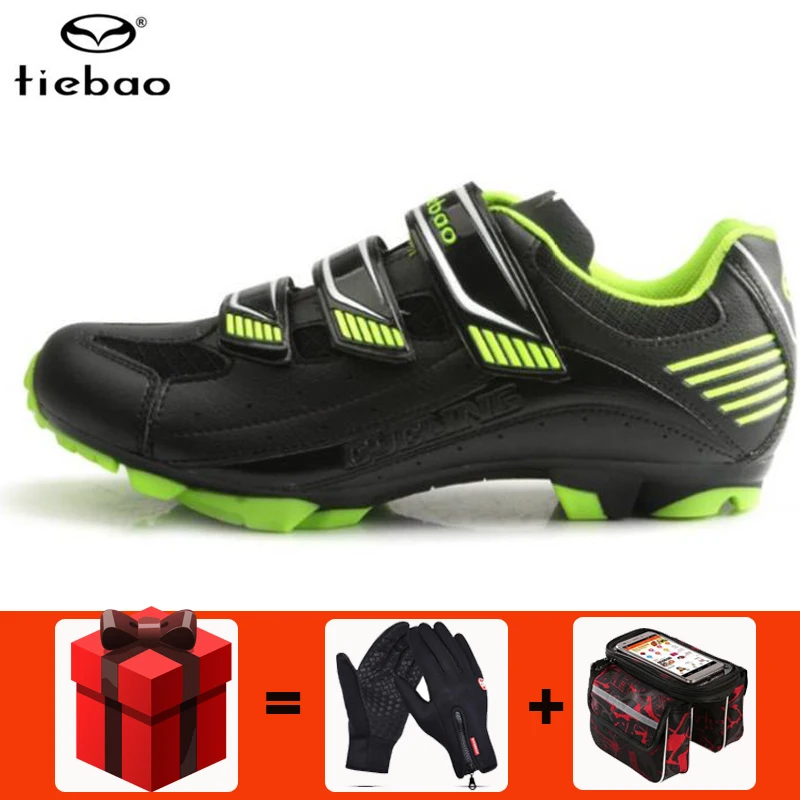 add gift Tiebao велосипедная обувь sapatilha ciclismo mtb Спорт на открытом воздухе дышащий нескользящий профессиональный горный велосипед самофиксирующийся - Цвет: add gift