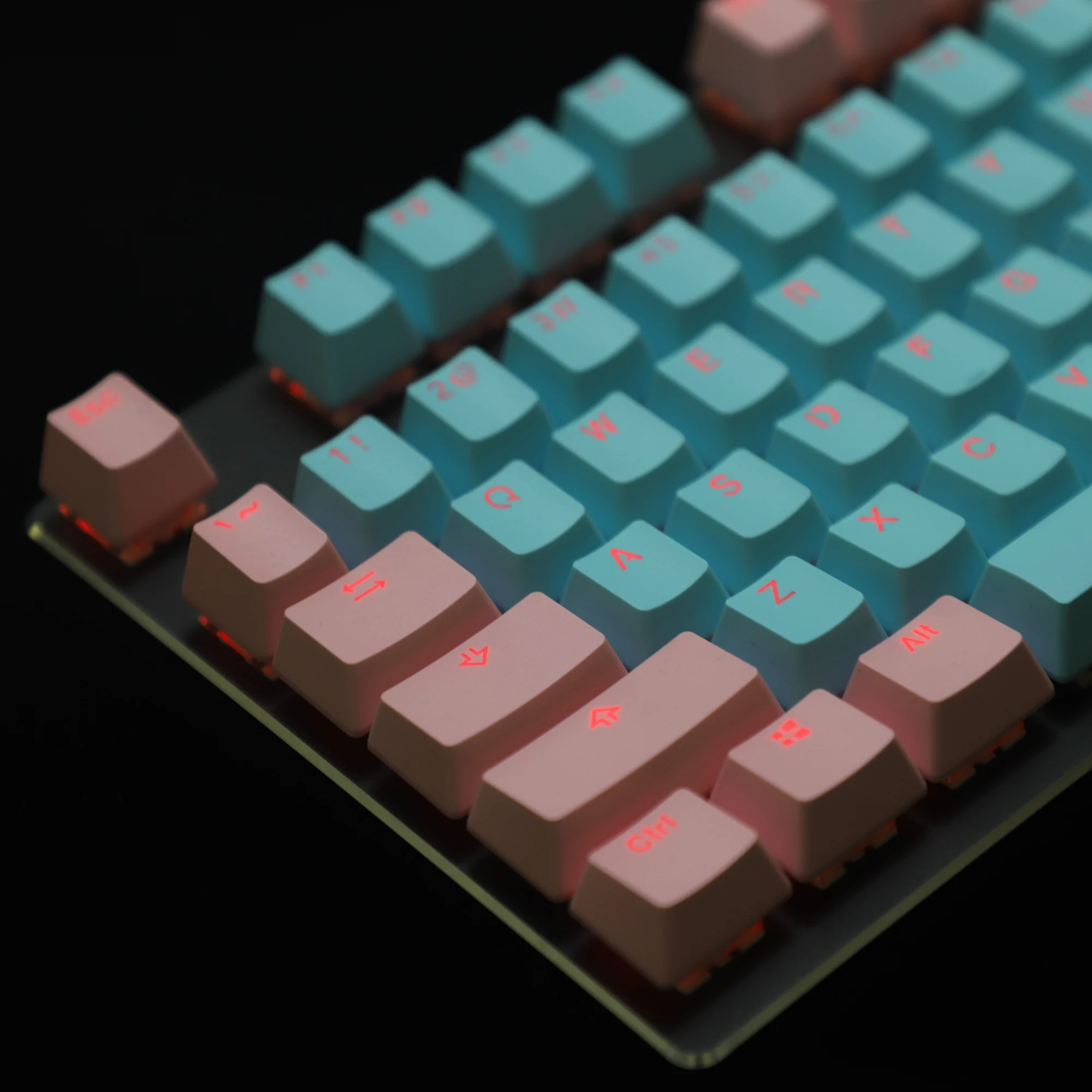 Pbt Doubleshot Backlit Keycaps Carbono Miami Teclado Mecânico mx Fc980m Kbd75 61 87 104 Keychron 124 Key 96 75 68 Keycaps - Imagem 5