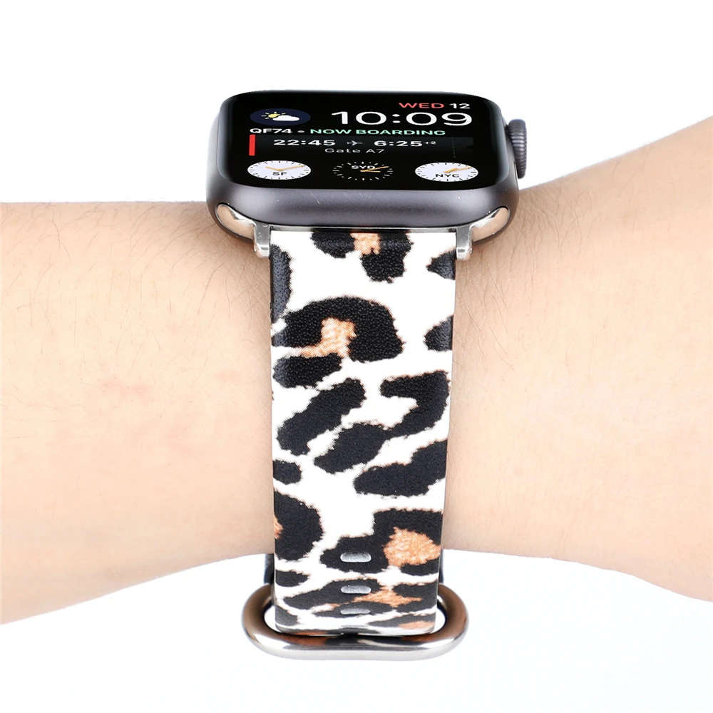 Кожаный плечевой ремень для apple часы apple Watch 5 4 3 полоса 40 мм, 38 мм, версия 44 мм 42 мм для наручных часов iwatch серии 5/4/3/2/1 часовых ремешков correa