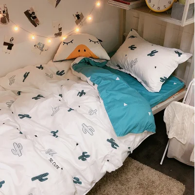 Комплект детского постельного белья из 3 предметов хлопок с милыми животными для