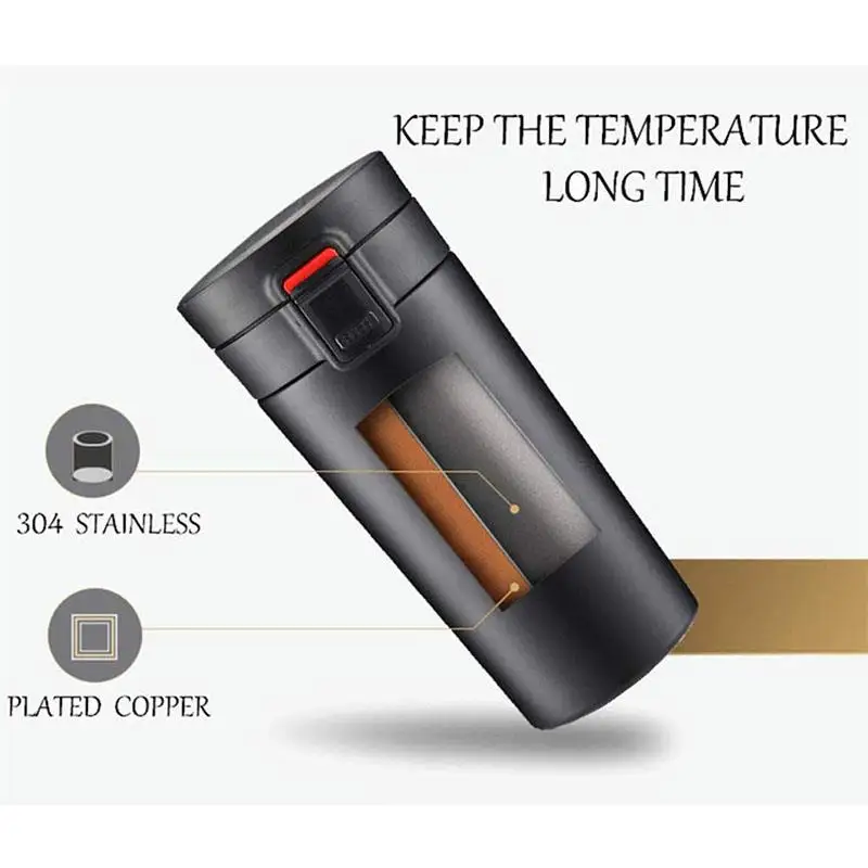 Premium Travel Thermo Cup Coffee Mug Double Wall Stainless Steel Tumbler Vacuum Flask Bottle Thermo Tea Mug Travel Thermos Mug